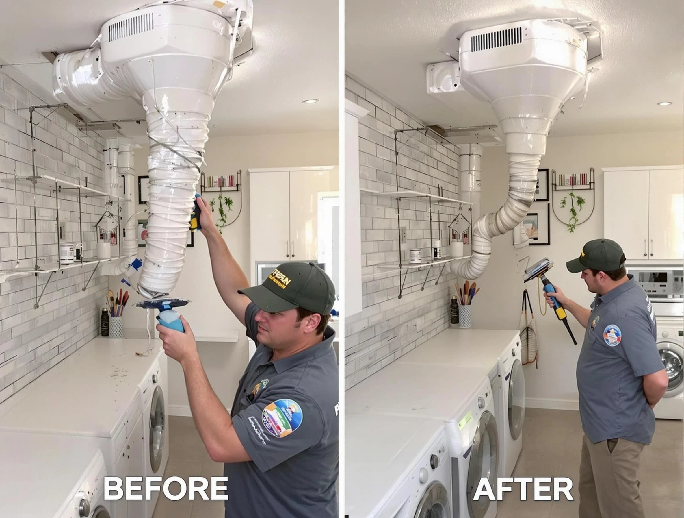 Professional dryer exhaust vent cleaning by Forest Hills Dryer Vent Cleaning in Forest Hills