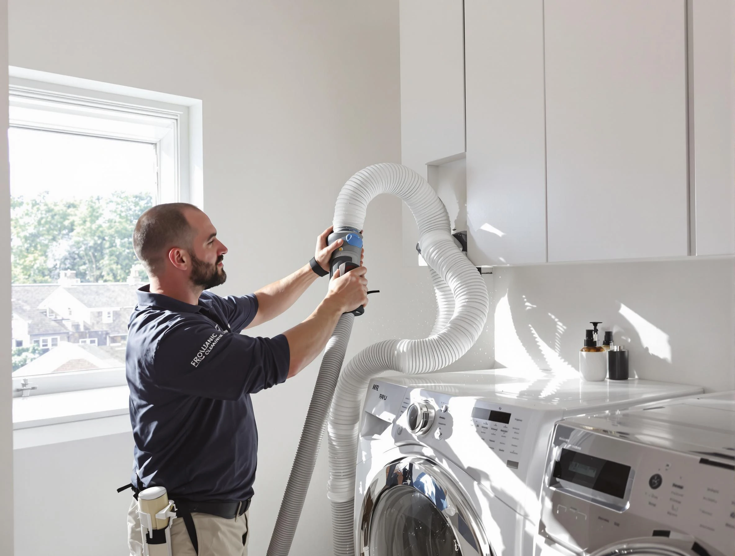 Certified Forest Hills Dryer Vent Cleaning technician performing dryer vent cleaning in Forest Hills
