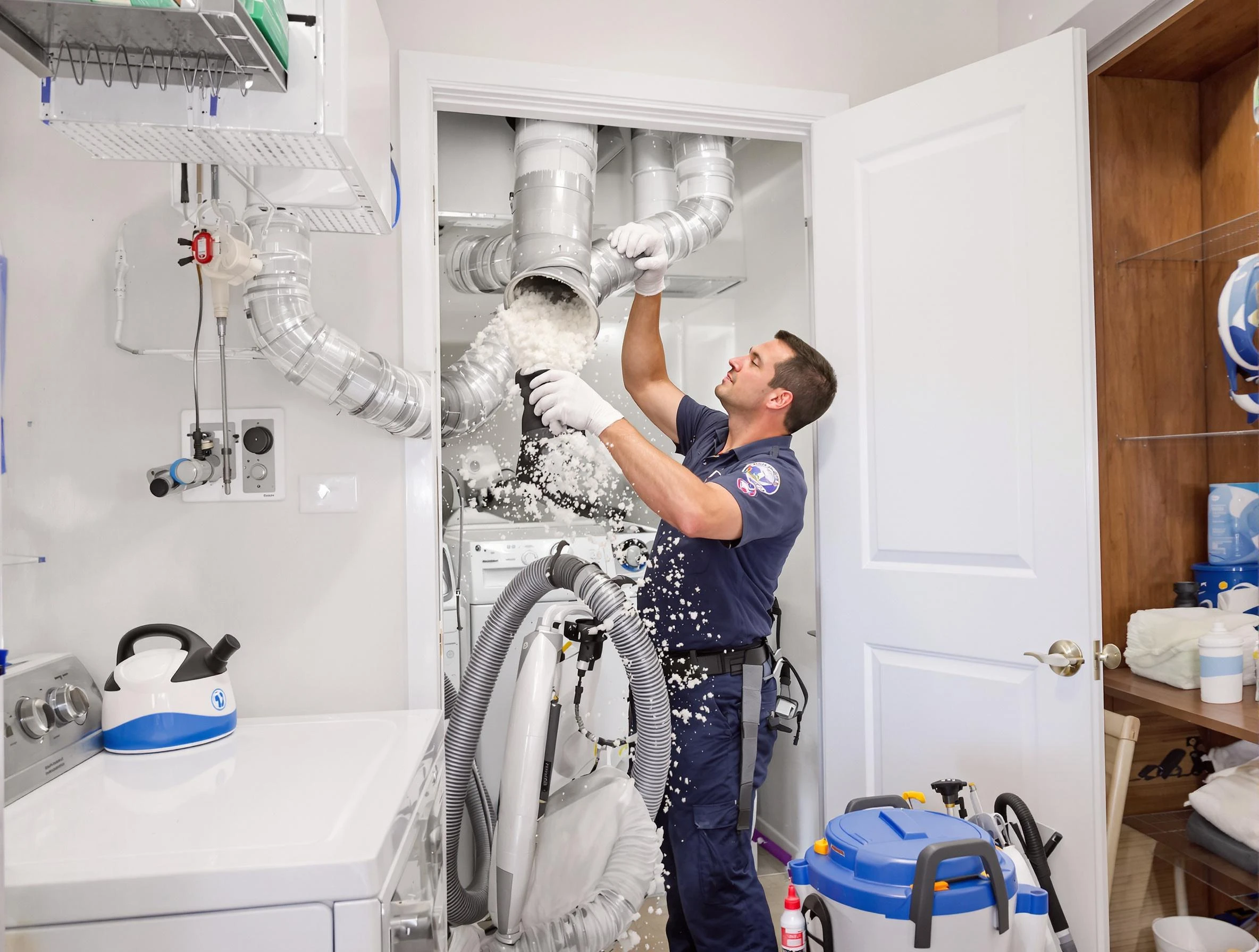 Forest Hills Dryer Vent Cleaning technician delivering thorough residential dryer vent cleaning service in Forest Hills